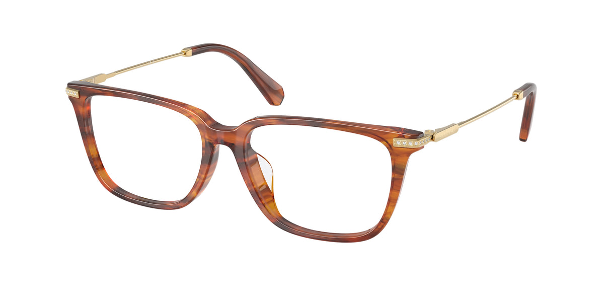 Swarovski SK2067D Striped Havana Eyeglasses