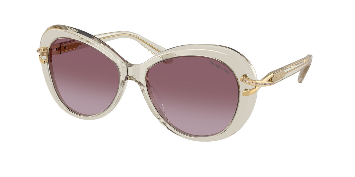 Swarovski SK6026F Transparent Beige Sunglasses