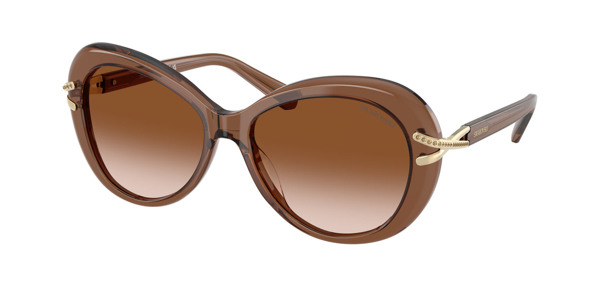Swarovski SK6026 Transparent Brown Sunglasses