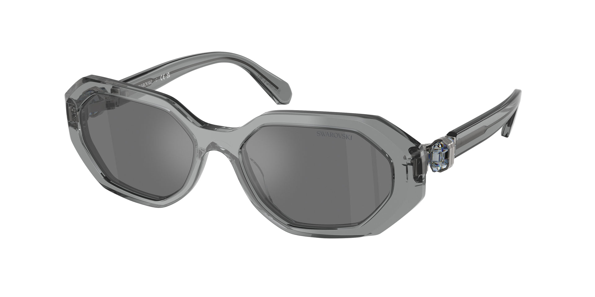 Swarovski SK6028 Transparent Dark Grey Sunglasses