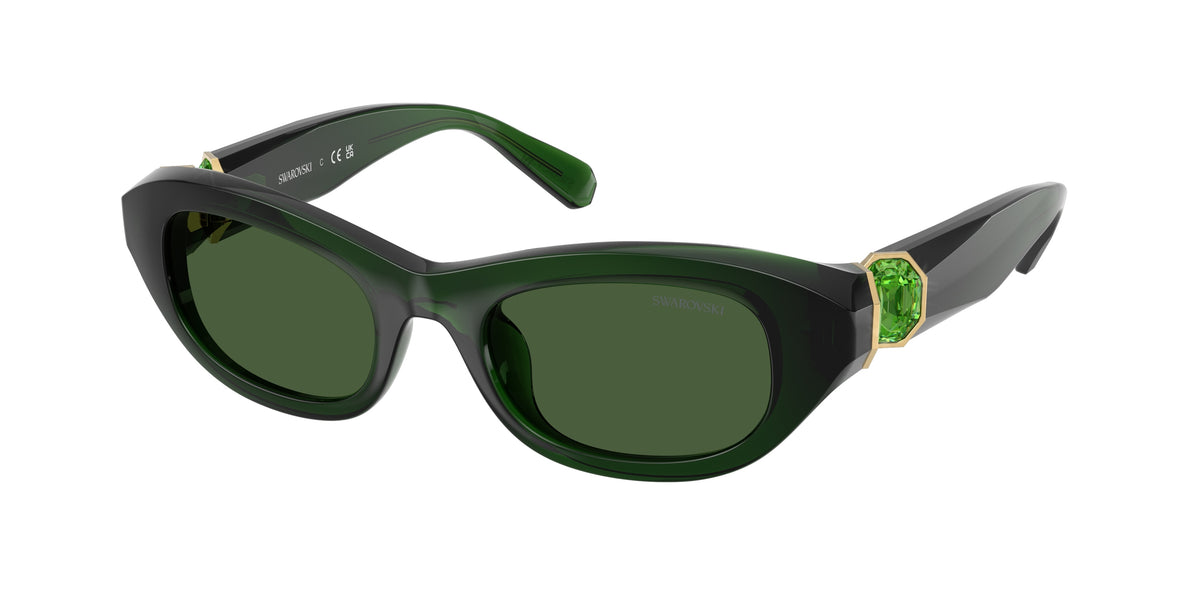 Swarovski SK6036U Milky Dark Green Sunglasses