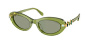 Swarovski SK6042 Transparent Green Sunglasses