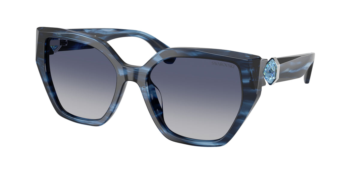 Swarovski SK6044U Striped Blue Sunglasses