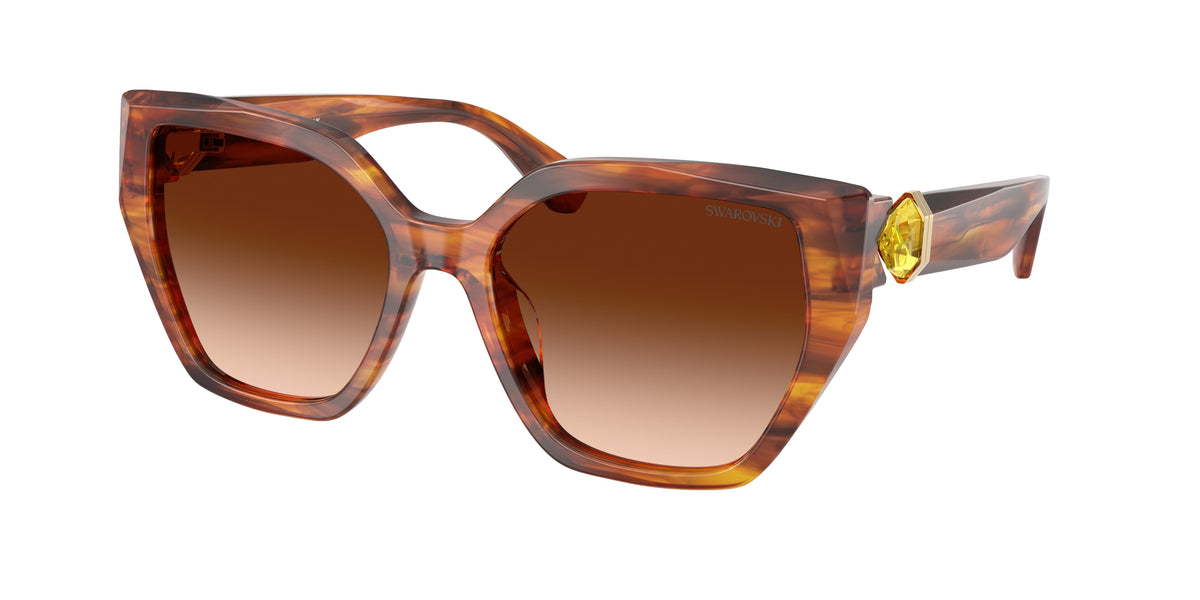 Swarovski SK6044U Striped Brown Sunglasses