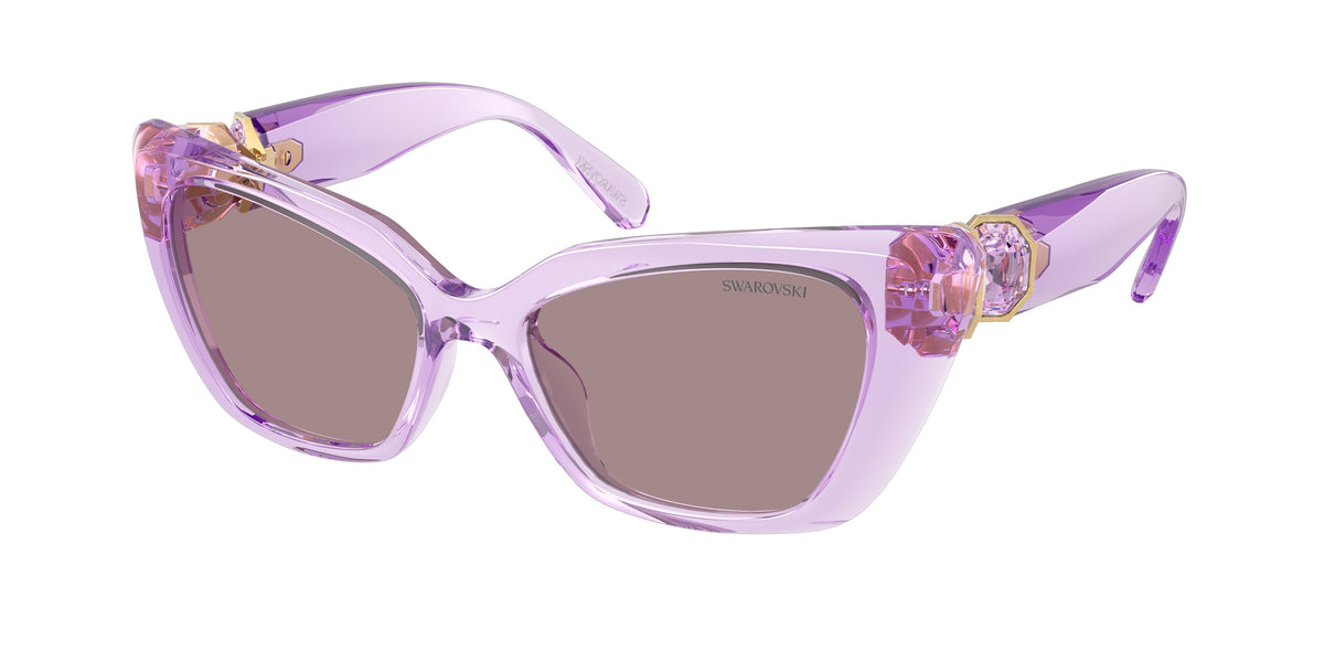 Swarovski SK6047 Transparent Lilac Sunglasses