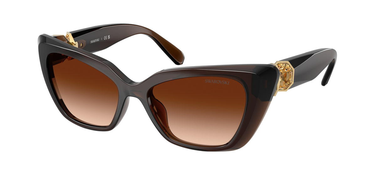 Swarovski SK6047 Transparent Brown Sunglasses