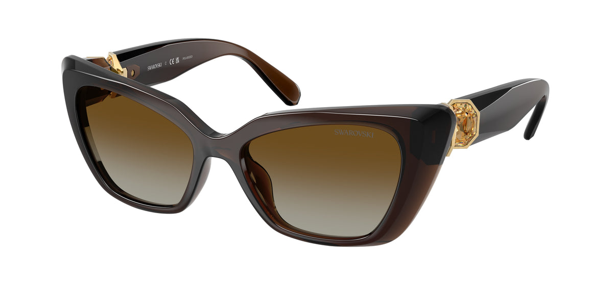 Swarovski SK6047 Transparent Brown Sunglasses