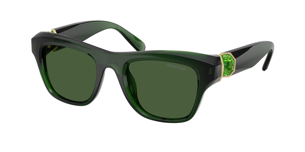 Swarovski SK6056U Milky Dark Green Sunglasses