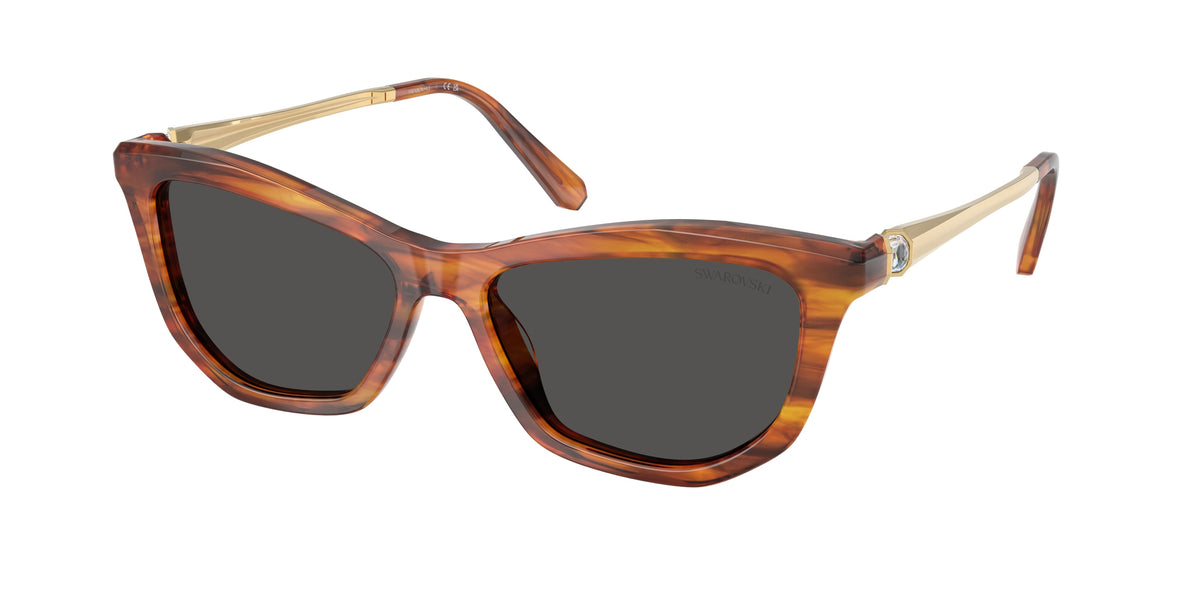 Swarovski SK6057 Striped Havana Sunglasses