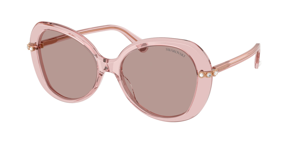 Swarovski SK6059 Transparent Dark Pink Sunglasses