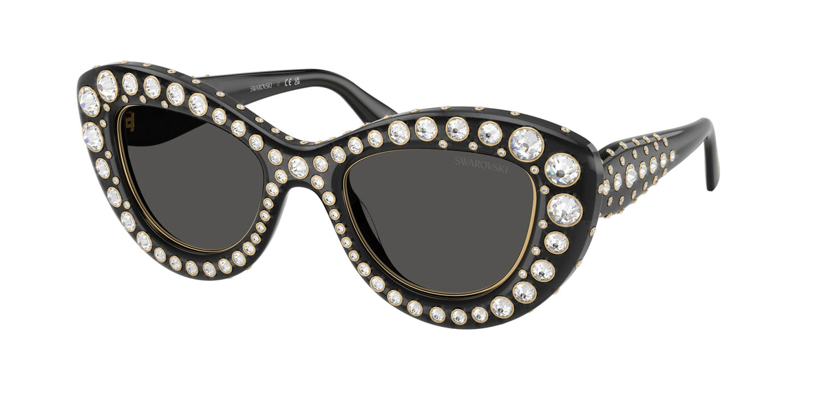 Swarovski SK6060 Transparent Dark Grey Sunglasses