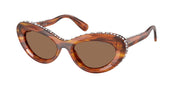 Swarovski SK6061U Striped Havana Sunglasses