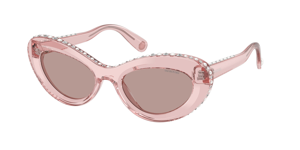 Swarovski SK6061U Transparent Dark Pink Sunglasses