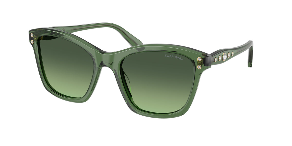 Swarovski SK6063 Transparent Green Sunglasses