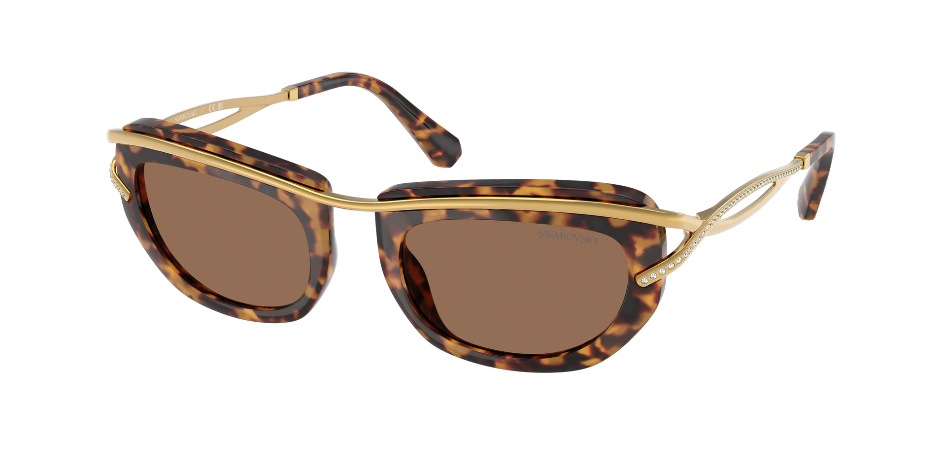 Swarovski SK7026 Light Havana Sunglasses