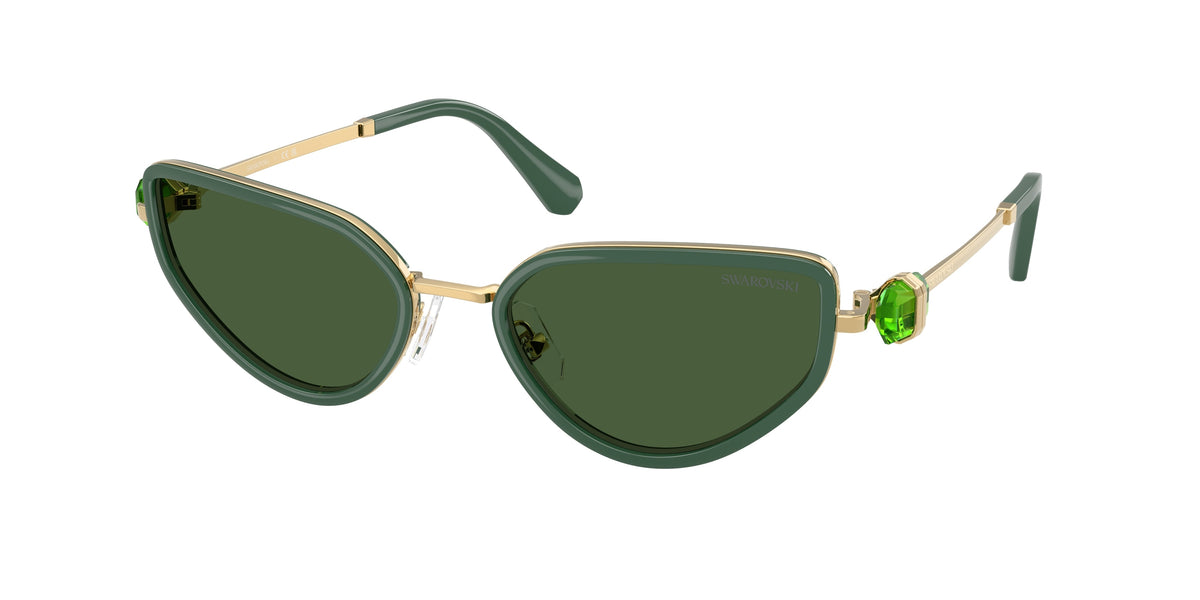 Swarovski SK7027 Gold/Dark Green Sunglasses
