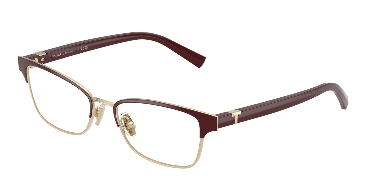 Tiffany & Co. TF1168 Burgundy On Pale Gold Eyeglasses