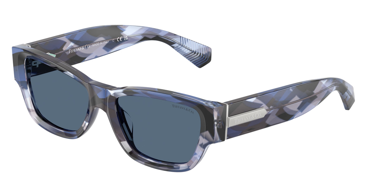 Tiffany & Co. TF4265U Geometric Navy Havana Sunglasses