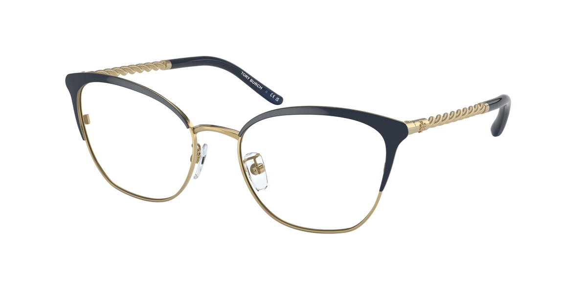 Tory Burch TY1076 Shiny Gold / Navy Eyeglasses