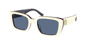 Tory Burch TY7190U Ivory Red Blue Trilayer Sunglasses