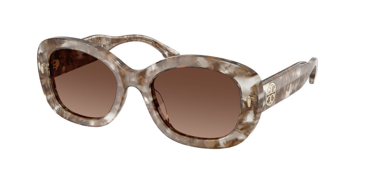 Tory Burch TY7226U Transparent Brown Tortoise Sunglasses