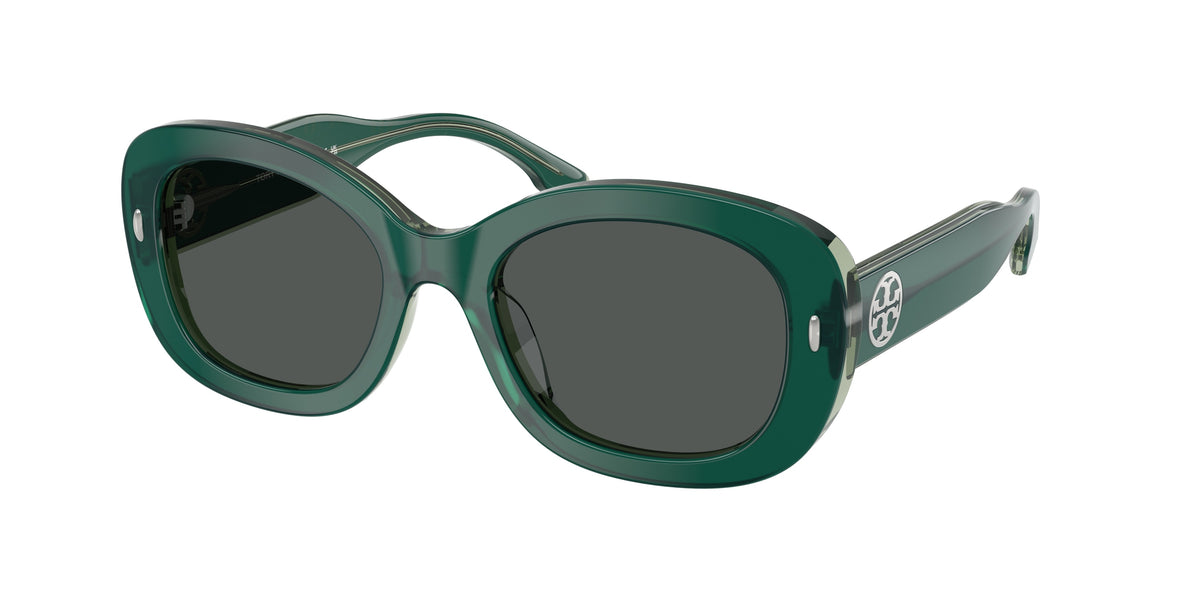 Tory Burch TY7226U Dark Green/Transparent Sage Sunglasses