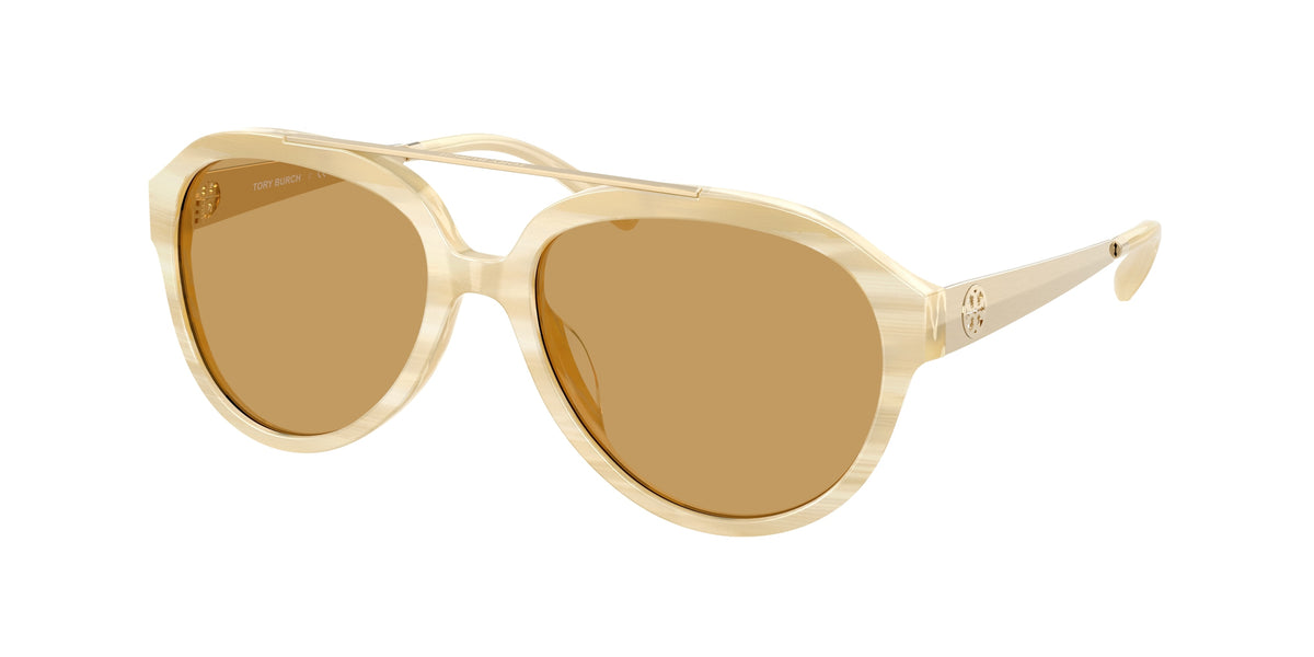 Tory Burch TY7230U Ivory Horn Sunglasses