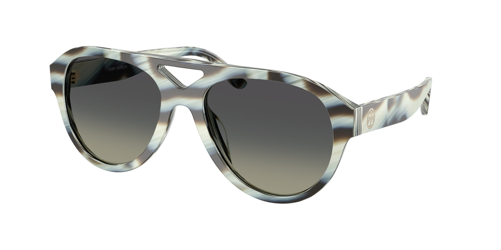 Tory Burch TY7233U Blue Ivory Horn Sunglasses