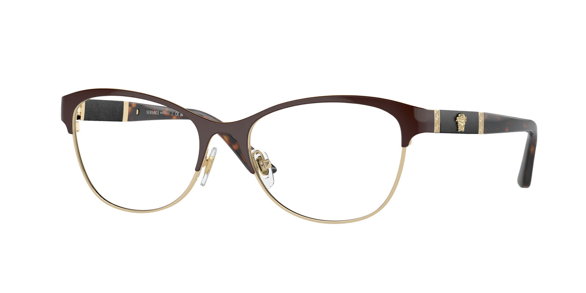 Versace VE1233Q Brown/Pale Gold Eyeglasses