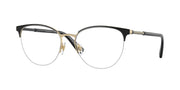 Versace VE1247 Black/Pale Gold Eyeglasses