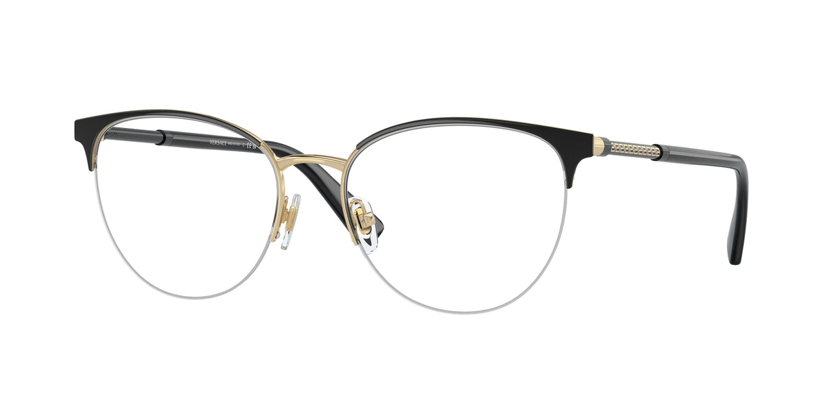 Versace VE1247 Black/Pale Gold Eyeglasses