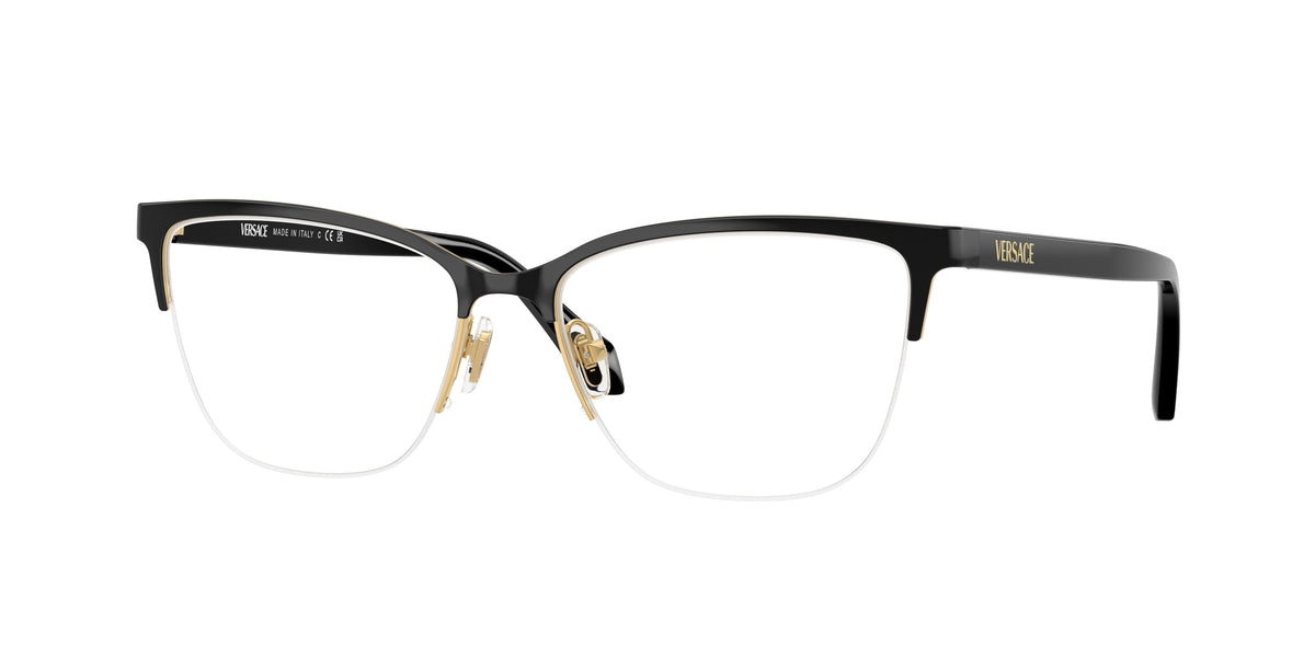 Versace VE1304 Gold Black Eyeglasses
