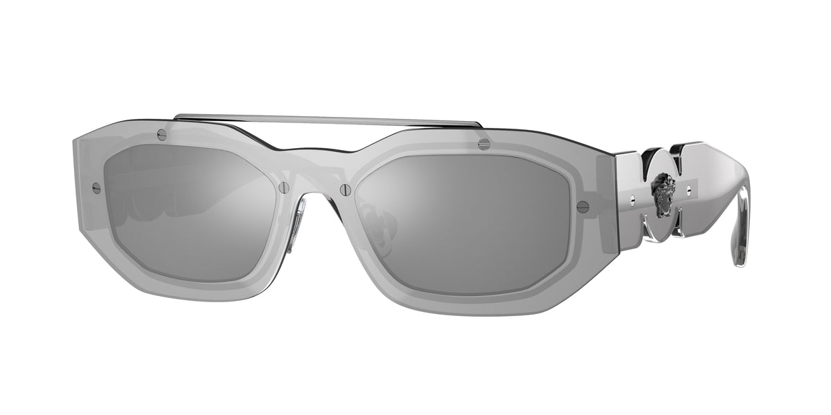 Versace VE2235 Transparent Grey Mirror Silver Sunglasses