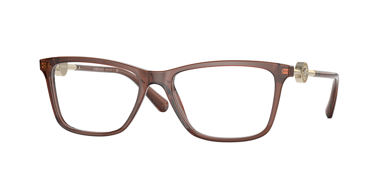 Versace VE3299B Transparent Brown Eyeglasses