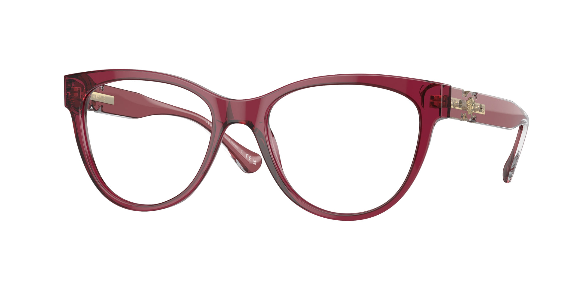 Versace VE3304 Transparent Red Eyeglasses