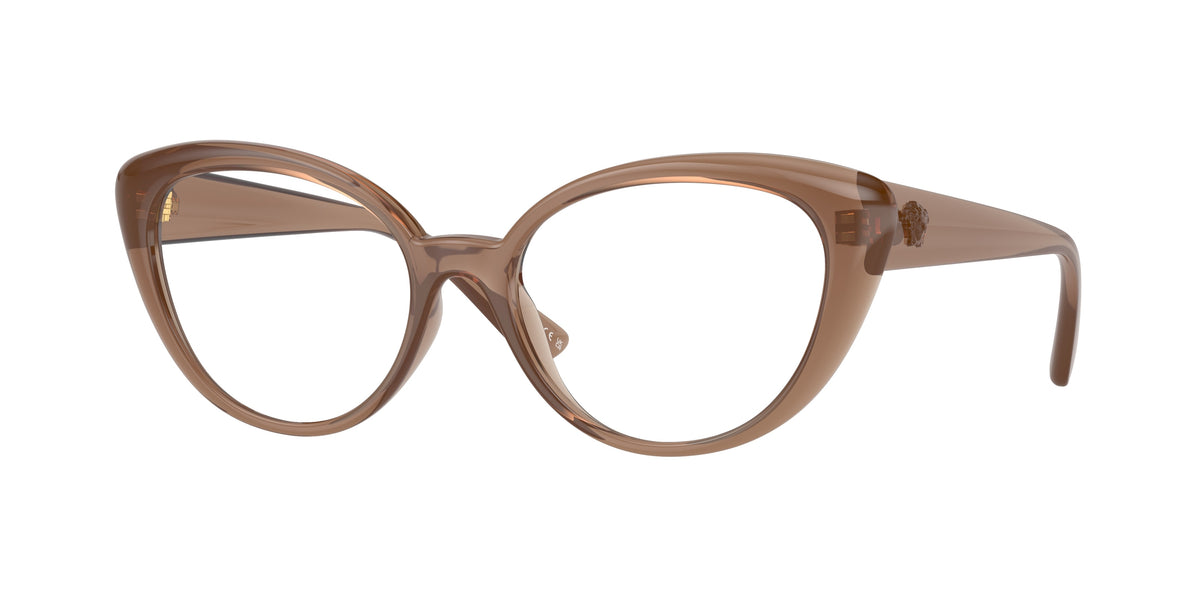 Versace VE3349U Brown Transparent Eyeglasses