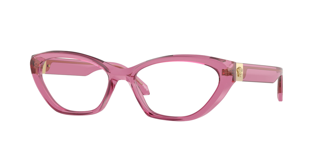 Versace VE3356 Transparent Light Pink Eyeglasses