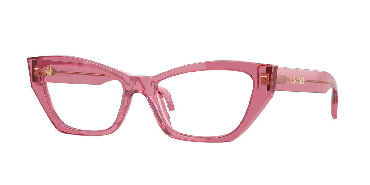 Versace VE3373U Transparent Pink Eyeglasses