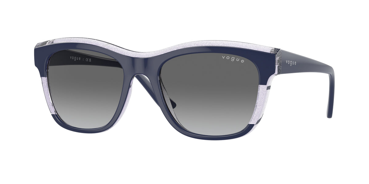 Vogue Eyewear VO5557S Blue/Transparent Lilac Glitter Sunglasses