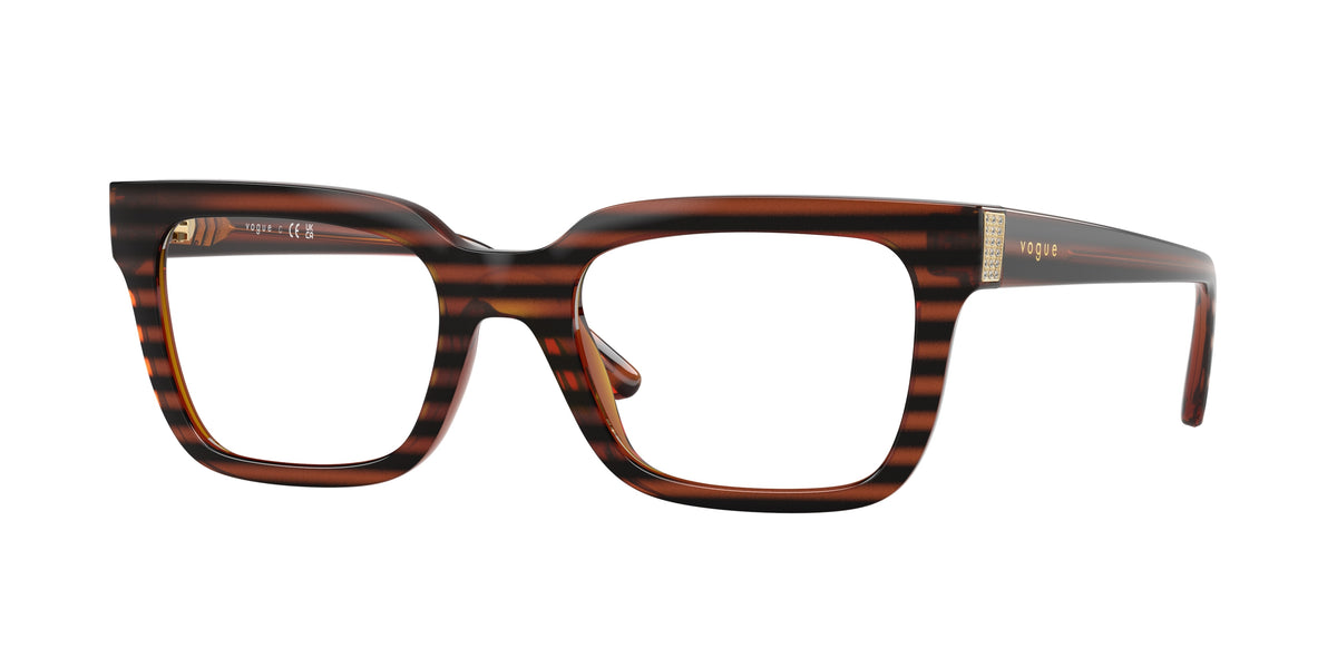 Vogue Eyewear VO5611B Striped Brown Havana Eyeglasses