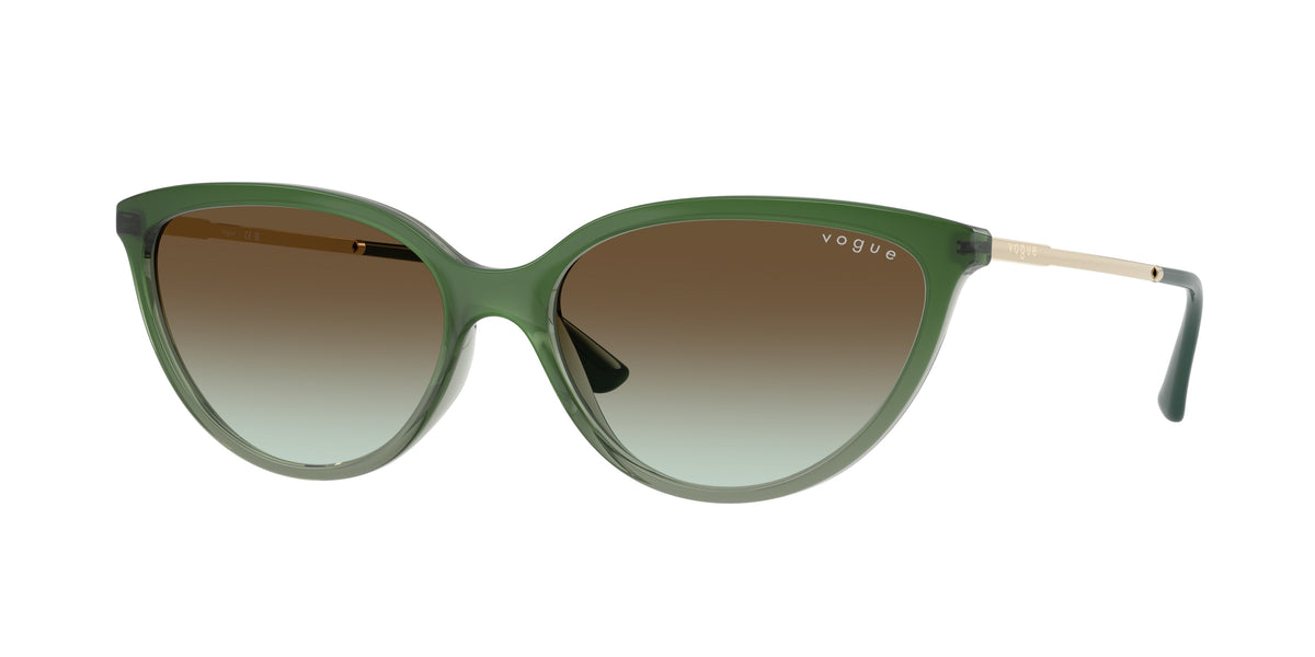 Vogue Eyewear VO5672S Gradient Green/Transparent Green Sunglasses
