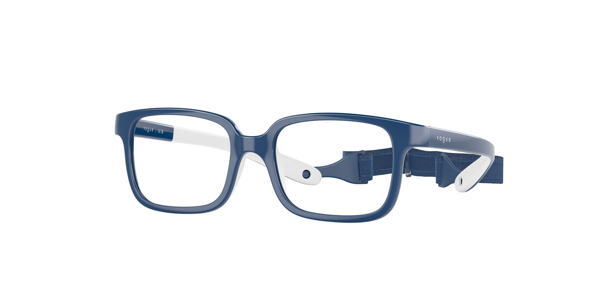 Vogue Eyewear VY2016 Blue On Cream Rubber Eyeglasses Kids