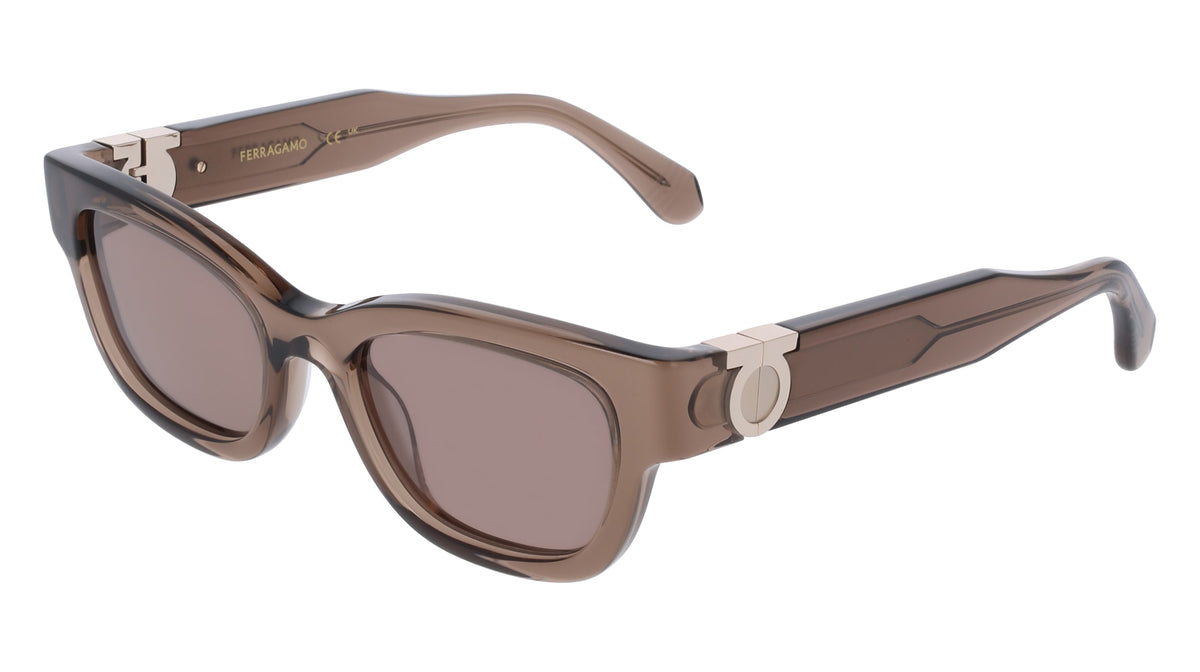 FERRAGAMO SF2067S (232) TRANSPARENT BROWN 52-20-140