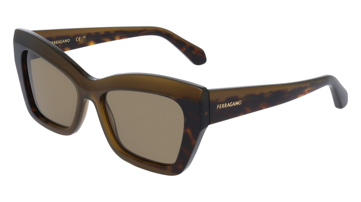 FERRAGAMO SF2065S (338) OPALINE KHAKI/DARK TORTOISE 54-16-145
