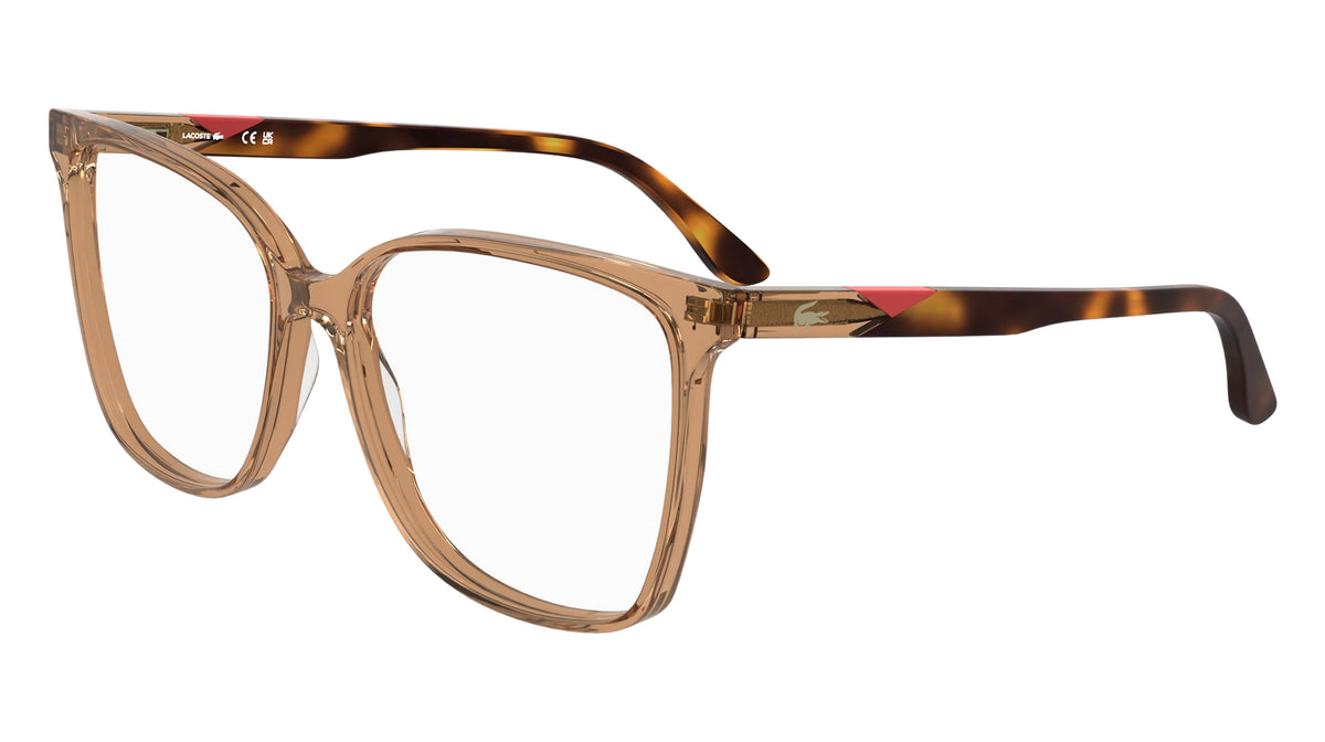 LACOSTE L2989 (210) TRANSPARENT LIGHT BROWN 58-15-145