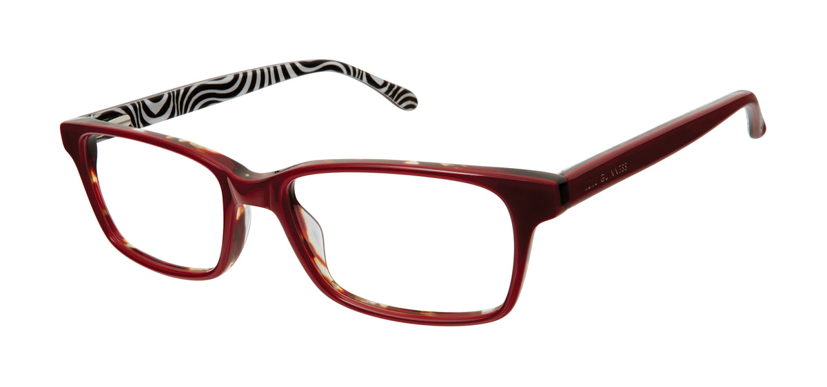 Lulu Optical L920 Red With Black/White Print