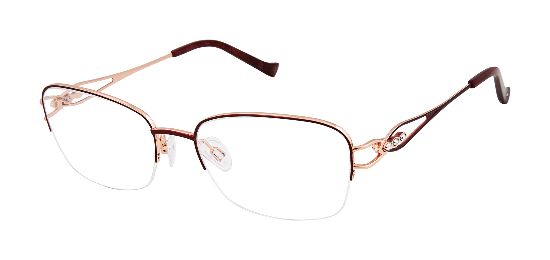 Tura R134 Burgundy/Rose Gold