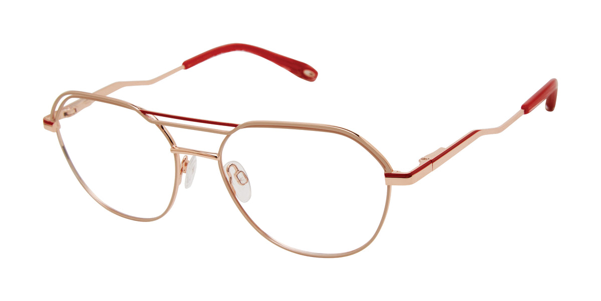 Victor Glemaud x Tura Optical VGO026 Bone/Red
