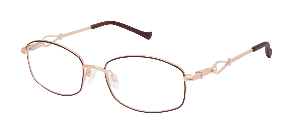 Tura R142 Burgundy Rose Gold