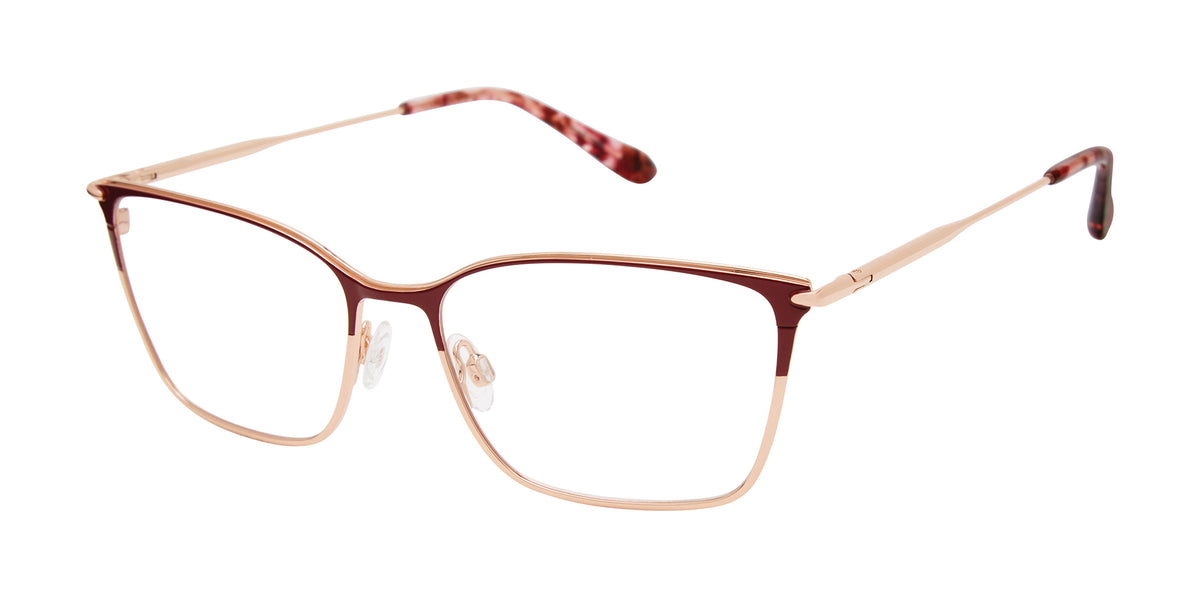Lulu Optical L947 Burgundy/Rose Gold